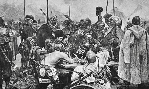 istock Free Cossacks mock an ultimatum from the sultan, surrounding his desk 1368965491
