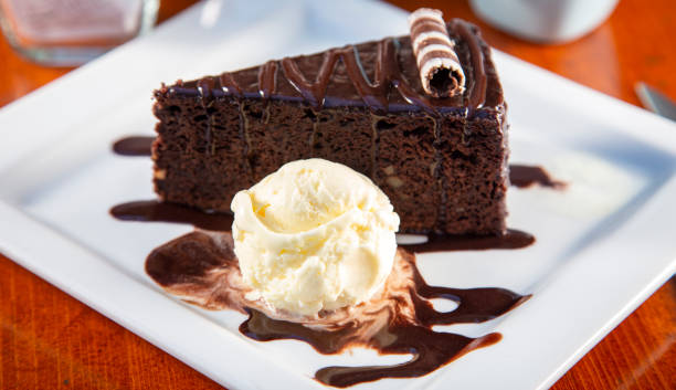 istock a slice of cake and ice cream 1368967461