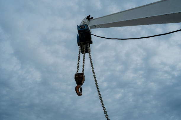 istock Tap. Hoisting crane with hook. Close-up 1368969549
