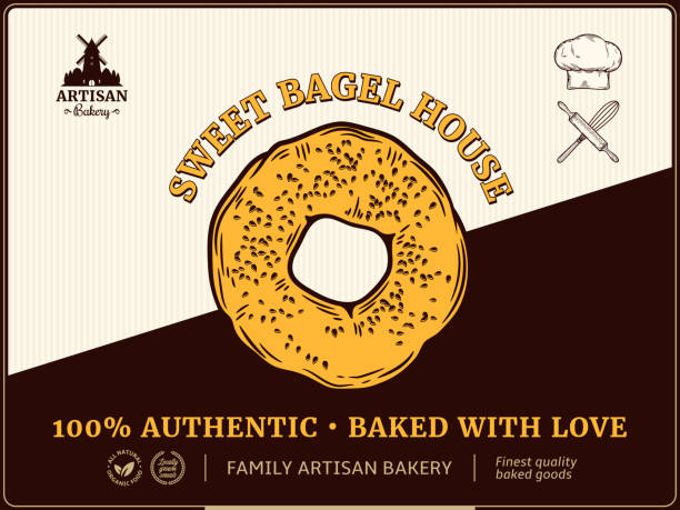 Bakery label and packaging design template vector art illustration