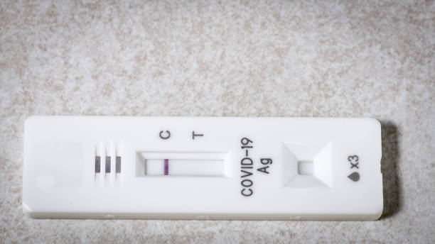 istock Closeup of a Covid test panel with a negative result 1368975840