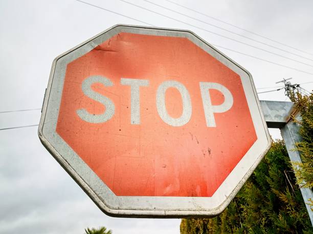 istock Photograph of a red stop sign 1368977273