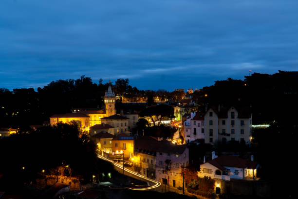 istock Sintra Cathedral at night with the lights on. 1368978907