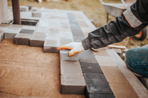 istock Construction of a concrete blind area for storm water drainage 1368978968