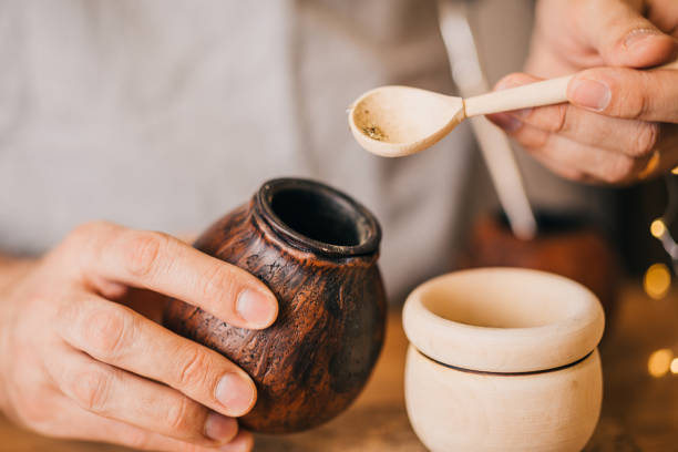 istock Warm cozy evening with a portion of mate 1368978996