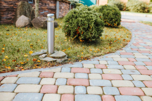 istock Decorative sturdy concrete tiles for walkways, patios and backyard parking 1368980637
