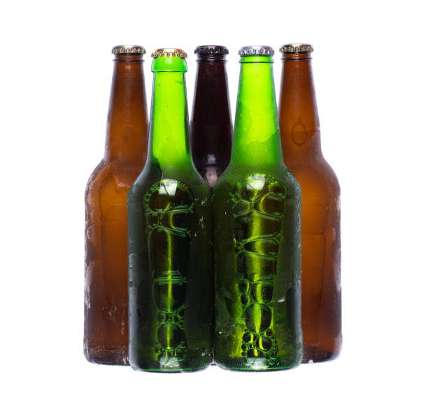 istock frozen glass beer bottles isolated on white background 1368981926