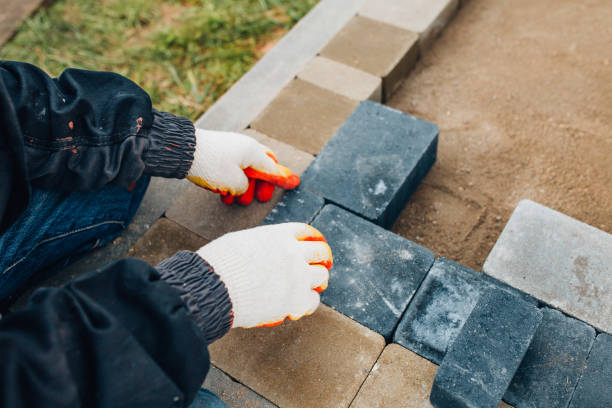 istock Construction of a path on the site around the house 1368982602