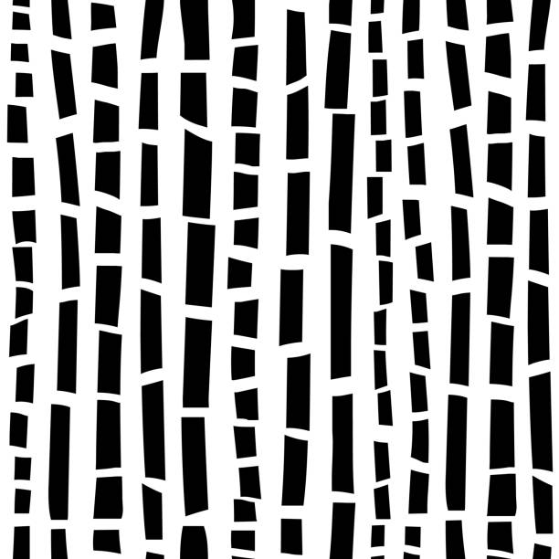 Seamless abstract pattern of bamboo stems. Black elements on a white background. Seamless abstract pattern of bamboo stems. Black elements on a white background. Vector vertical print for your design. Simple style. bamboo texture stock illustrations