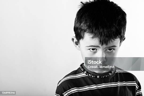 Scolding Kiddo Stock Photo - Download Image Now - Black And White, Boys, Child