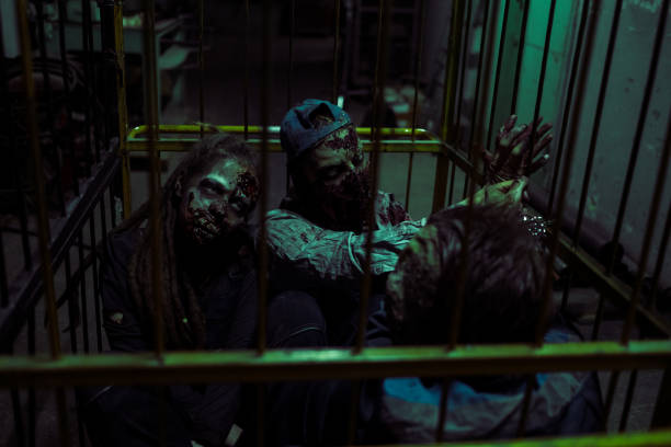 istock Zombies in Metal Cage 1368985311