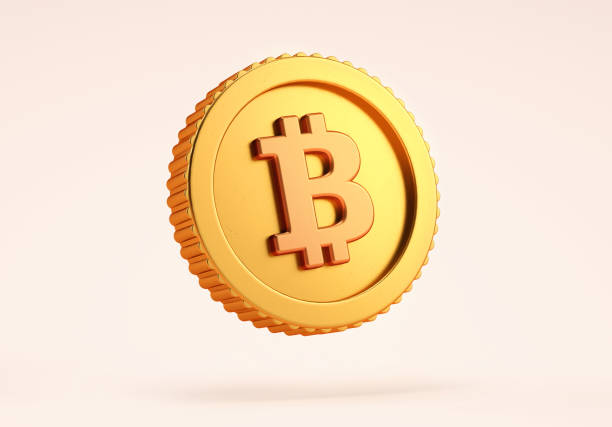 istock Isolated bitcoin BTC simple golden coin on neutral background in realistic 3D rendering. Cryptocurrency, 2p2 exchange and blockchain technology concept 1368989899