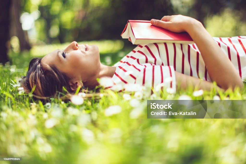 Peaceful moment Book Stock Photo