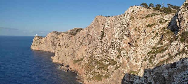 Image of some cliffs near Formentor in the island of Mallorca
