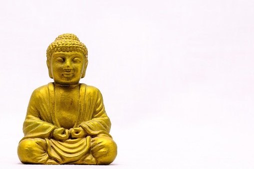 Oriental Asian Statue on a White Background