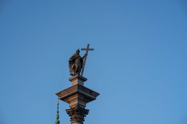 Sigismunds Column erected in 1643 and designed by Constantino Tencalla and Clemente Molli at Castle Square - Warsaw, Poland