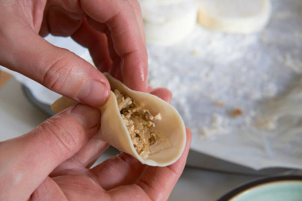 istock Making of the chinese dumpling 1368994443