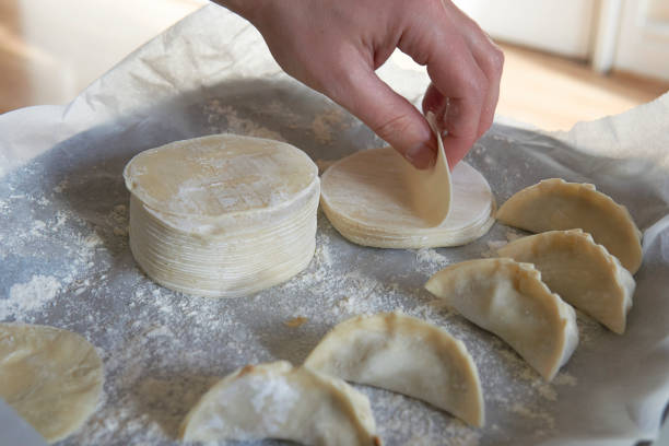 istock Making of the chinese dumpling 1368994445