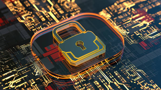 Abstract Internet Cyber Security concept stock photo