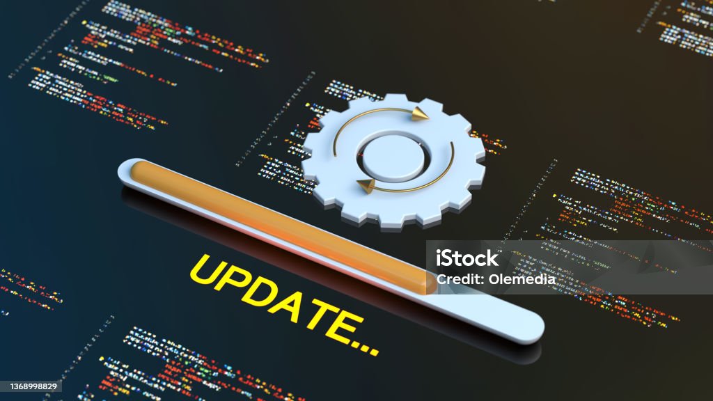 Update digital concept Software Update 3d concept Software Update Stock Photo