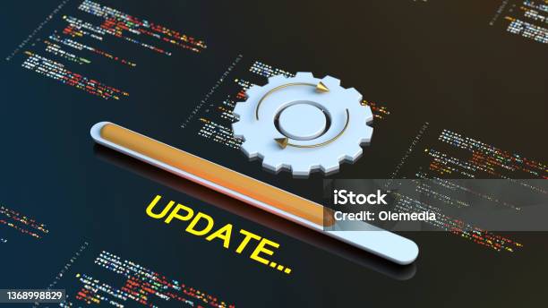 Update Digital Concept Stock Photo - Download Image Now - Software Update, Gear - Mechanism, Concepts