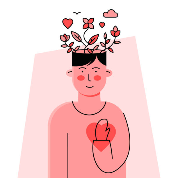 Ilustración de Amor Propio Salud Mental Pensamiento Positivo Y Concepto De  Crecimiento Con Un Joven En Contacto Con Su Corazón Y Mente y más Vectores  Libres de Derechos de Gratitud - iStock