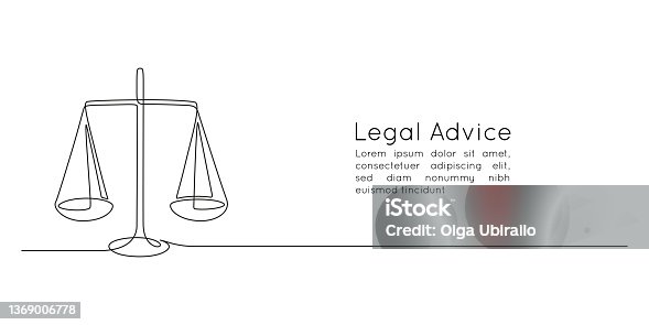 istock One continuous line drawing of law balance and scale of justice. Symbol and logo of equality and logo concept court in simple linear style. Editable stroke. Doodle vector illustration 1369006778