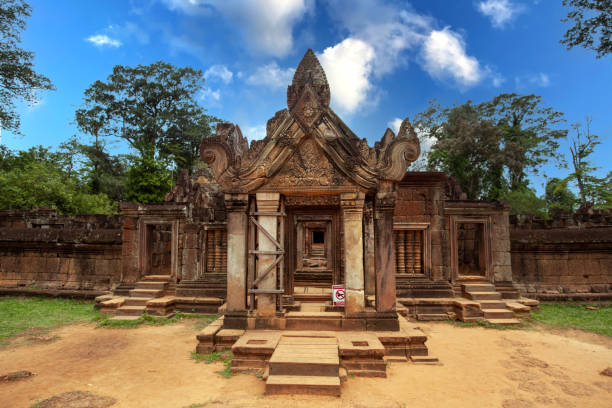 templo banteay srei - srei - fotografias e filmes do acervo