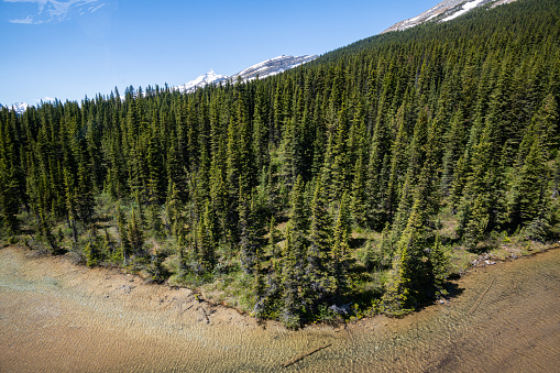 Aerial views of Berg Lake Trail, BC