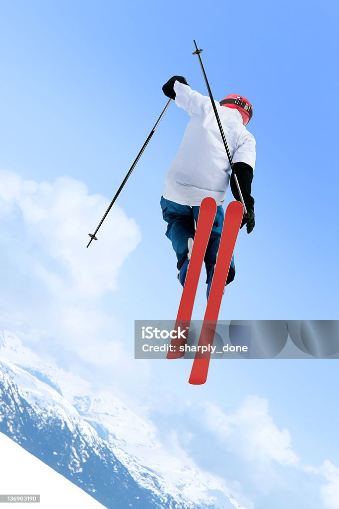 Esqui big air stunt - Foto de stock de Esporte de Inverno royalty-free