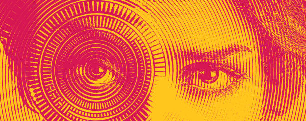 All seeing eyes Vector illustration of All seeing eyes with Multi-Layered Effect. woman fortune telling stock illustrations