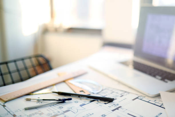 istock Design Professional , Modern Businessman Working With Technology , Architect 1369039598