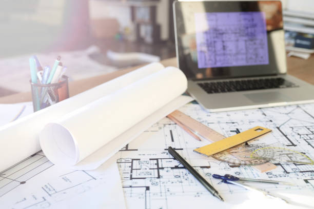 istock Design Professional , Modern Businessman Working With Technology , Architect 1369040145