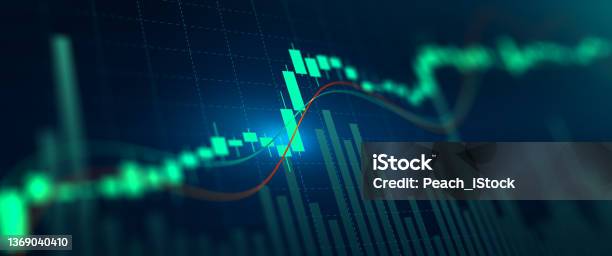 Financial Static Analysis Online Trading And Investment Growth Chart Stock Photo - Download Image Now