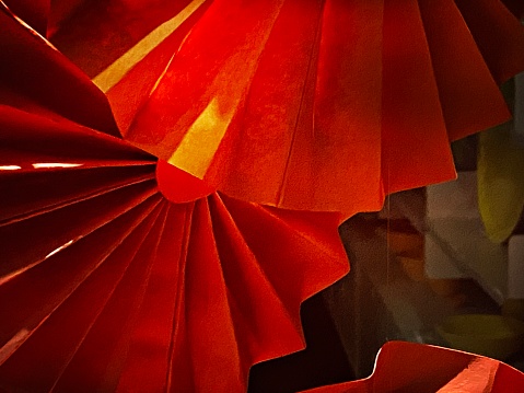 Abstract Folded Red Paper
