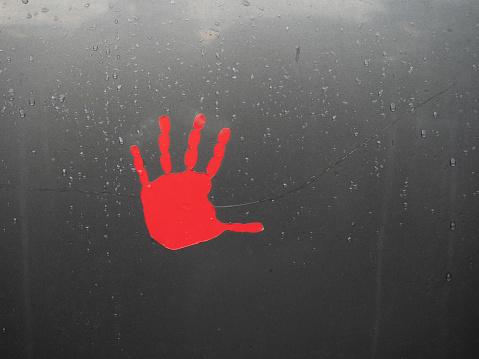 Red Handprint Decal for Missing and  Murdered Indigenous Women and Girls