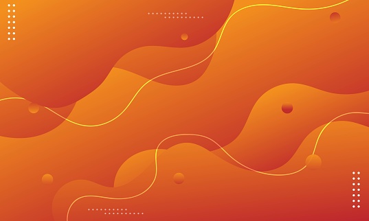 Gardient Orange Abstract Fluid Shape Background