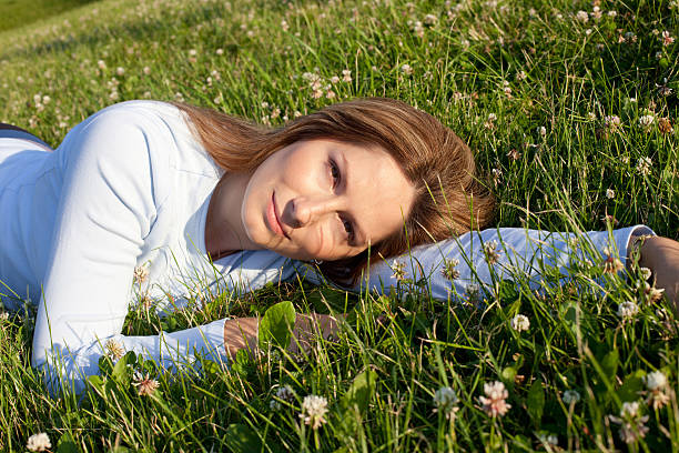 istock Woman in the meadow 136905747