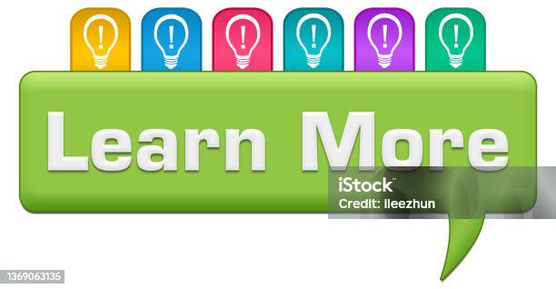 Comment With Bulb Learn More Green Colorful Comment With Bulbs On Top Stock Illustration ...