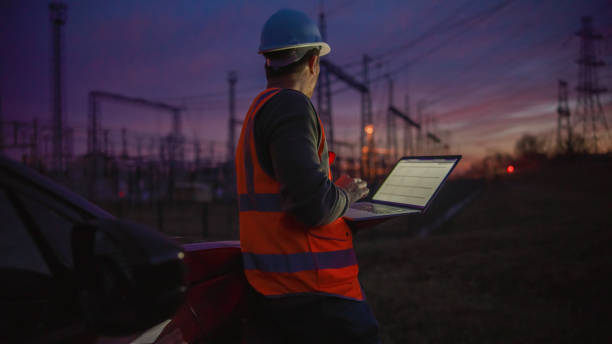 istock Maintenance on Power station at dusk 1369067583