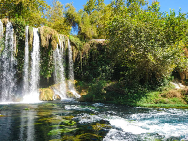 Waterfall Finding peace in the unique waterfall view Duden stock pictures, royalty-free photos & images