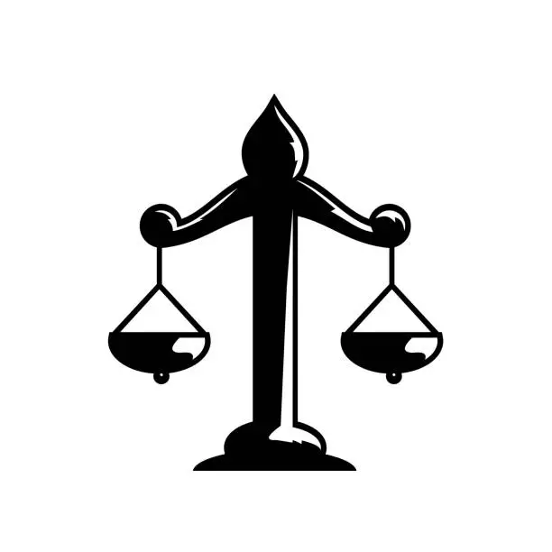 Vector illustration of law and justice