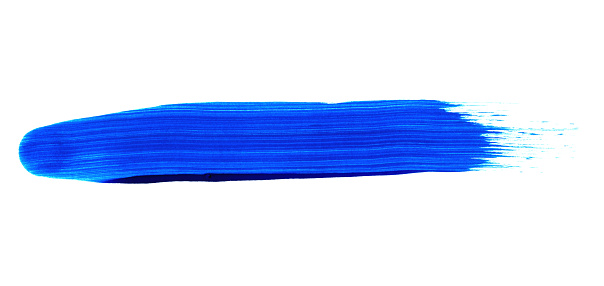 Hand drawn blue brush stripe