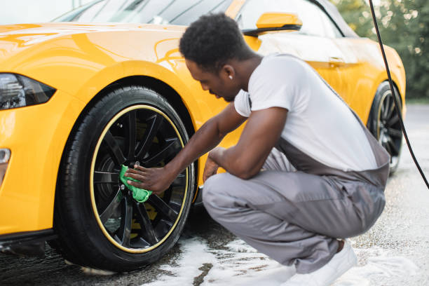 istock Car washing on open air. 1369074299