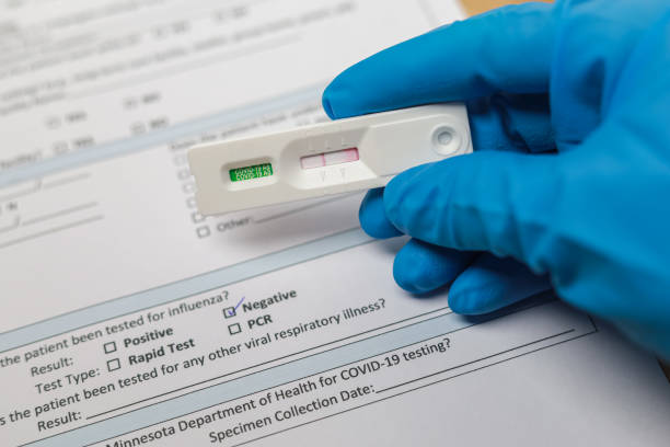 istock Doctor holding Negative test result coronavirus by using rapid test device for COVID-19 virus, novel coronavirus 2019 found in Wuhan, China 1369075837