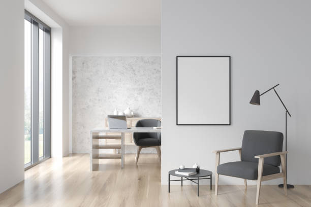 istock White office with mockup in entrance hall 1369079382