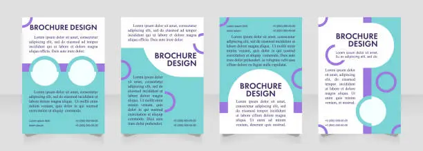 Vector illustration of Salon promotion blank brochure layout design. Attracting customers. Vertical poster template set with empty copy space for text. Premade corporate reports collection. Editable flyer paper pages