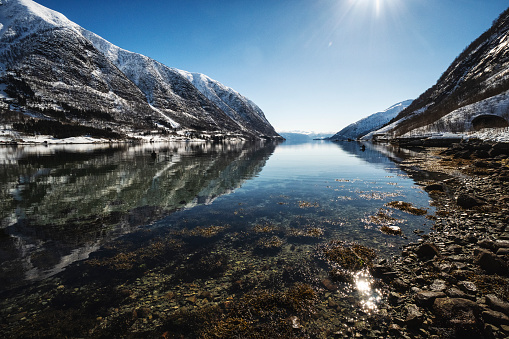 Outdoors adventures: hiking in Norway by a fjord