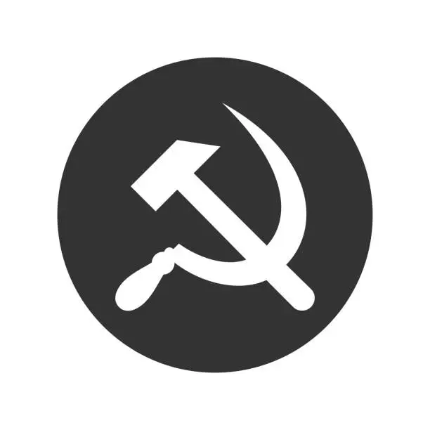 Vector illustration of Hammer and sickle