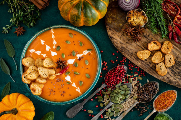 istock Healthy homemade soup with mushroom. 1369081930